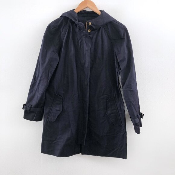 J. CREW J. Crew Matinee Hooded Trench Coat Style Size 4 - Picture 1 of 10